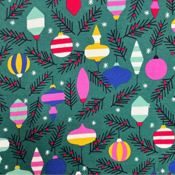 Hanna Andersson Sz L Christmas Ornament Pajama Long Sleeve Top Organic Cotton - Picture 9 of 9